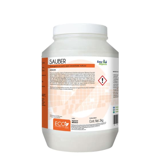 Sauber 2Kg - Detergente multiusos en pasta súper concentrado