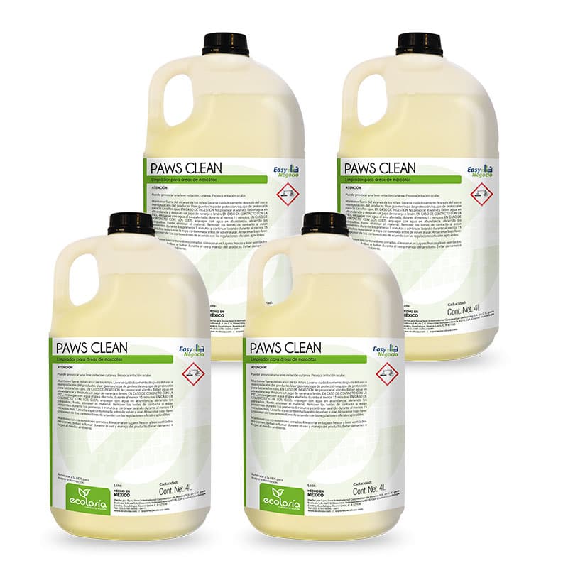 CAJA - Paws Clean 1galón - Detergente para áreas de mascotas