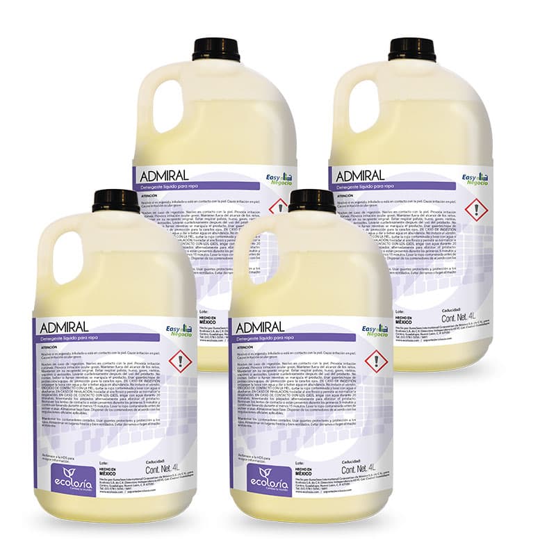 CAJA - Admiral 1galón - Detergente para ropa con abrillantadores ópticos